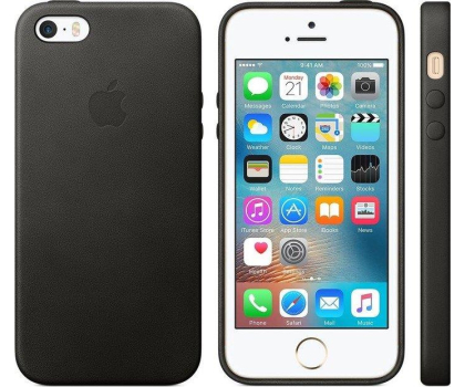 Etui do telefonów APPLE iPhone SE Leather Case Black MMHH2ZM/A